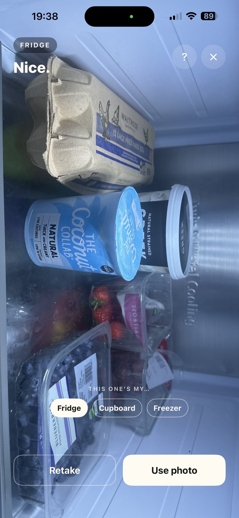 Lardar scanning a real fridge